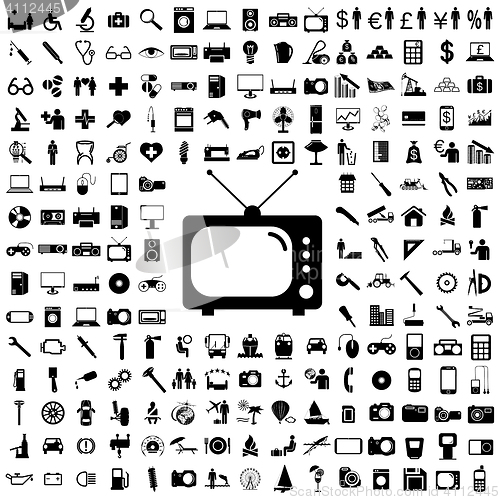 Image of Collection flat icons. Eectronic devices symbols. 