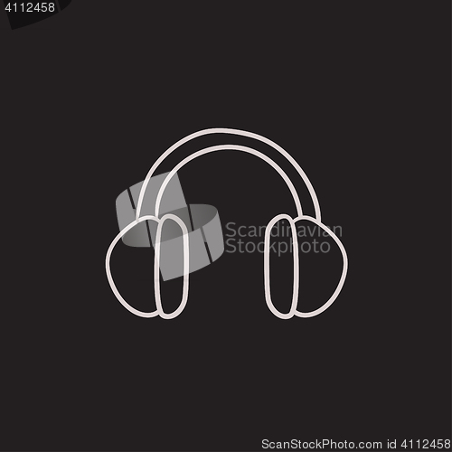 Image of Headphone sketch icon.