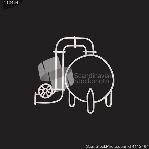 Image of Factory sketch icon.