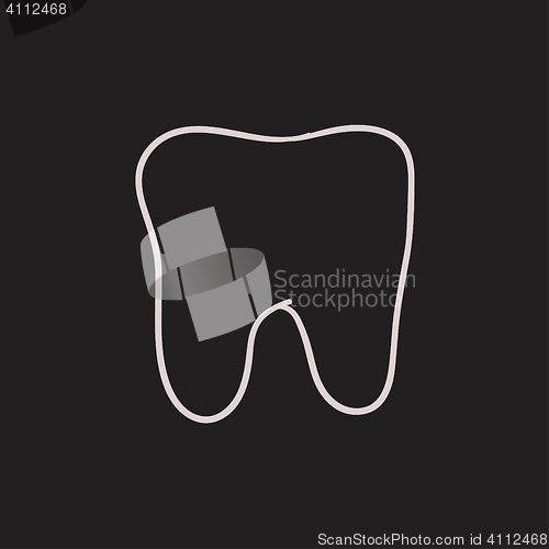 Image of Tooth sketch icon.