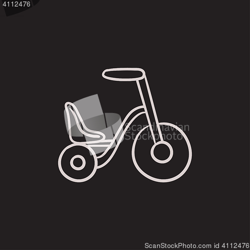 Image of Child bike sketch icon.