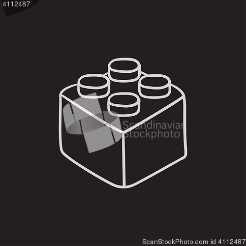 Image of Building block sketch icon.