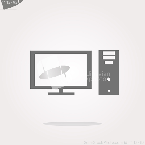 Image of vector laptop or computer sign web button icon