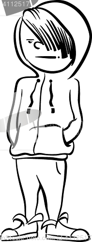 Image of boy character coloring page