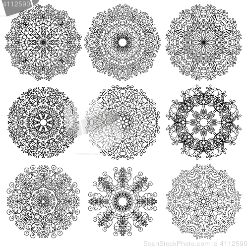 Image of Contour Mandala Isolated 