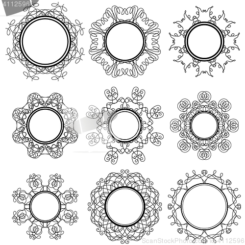 Image of Set of Circle Geometric Ornaments