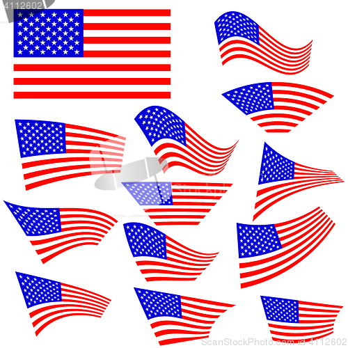 Image of American Flags Icons