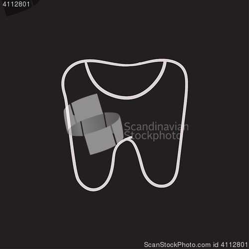 Image of Tooth decay sketch icon.