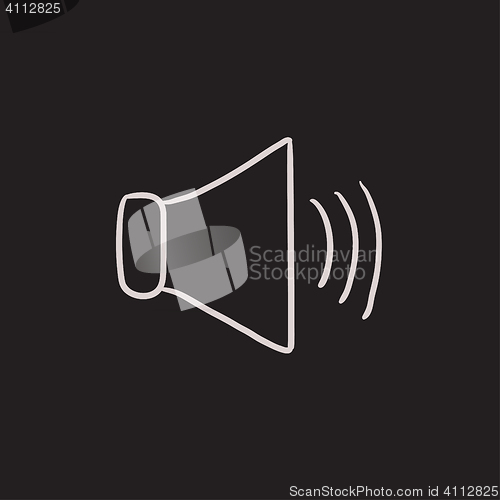 Image of Speaker volume sketch icon.