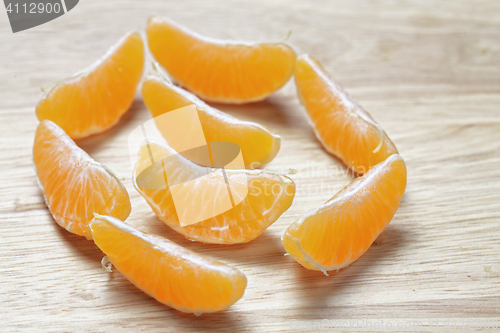 Image of Many tangerine slices