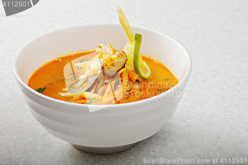 Image of Plate of Tom Yam soup