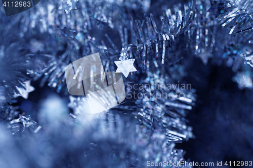 Image of Tinsel. Christmas decoration.