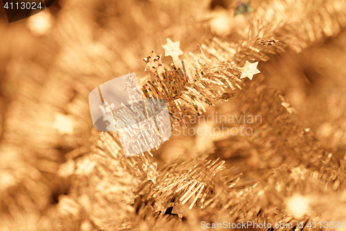 Image of Tinsel. Christmas decoration.