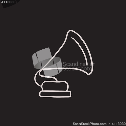 Image of Gramophone sketch icon.