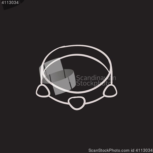 Image of Tambourine sketch icon.