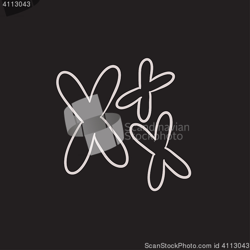 Image of Chromosomes sketch icon.