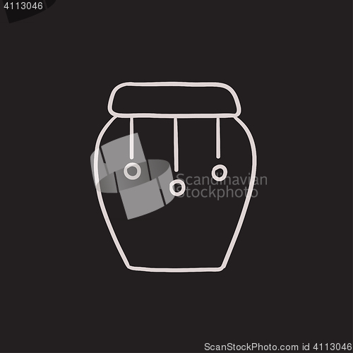 Image of Drum instrument sketch icon.