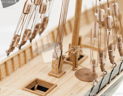 Image of wooden ship model