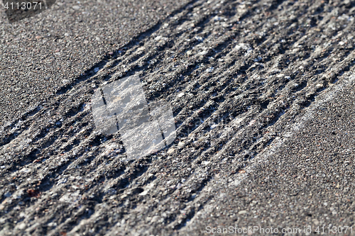 Image of cut of asphalt, close-up