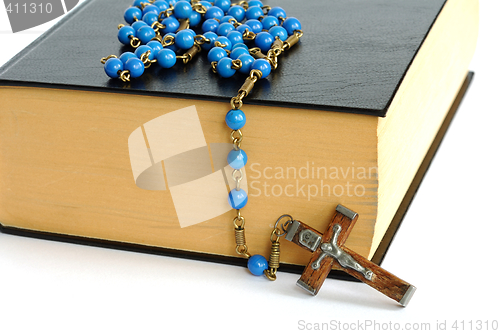 Image of Holy Bible and Rosary