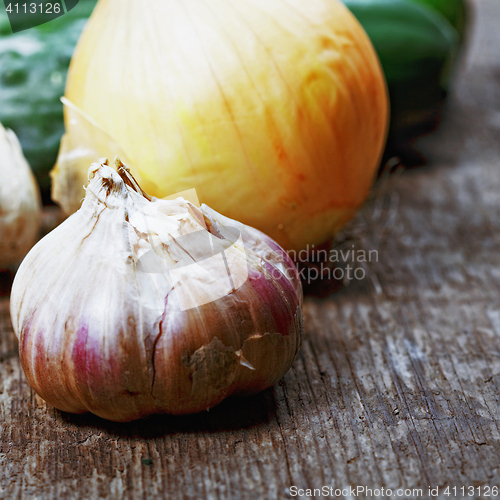Image of Garlic and other vegetables