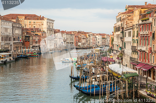 Image of 300 years old venetian palace facades from Canal Grande