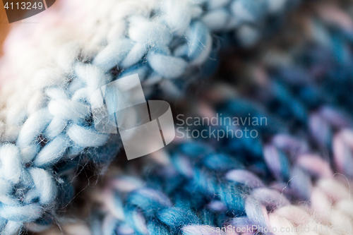 Image of close up of knitted item