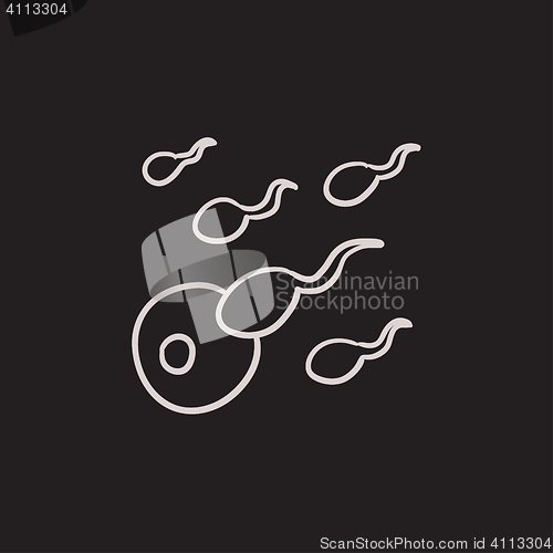 Image of Fertilization sketch icon.