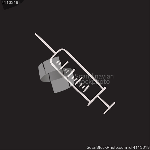 Image of Syringe sketch icon.