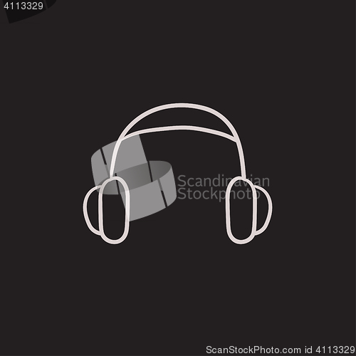 Image of Headphone sketch icon.