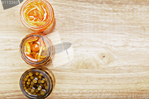 Image of Canned vegetables above view