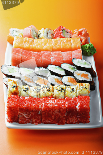 Image of Various sushi rolls