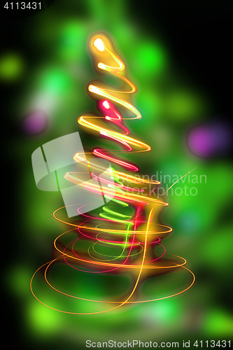 Image of abstract christmas tree