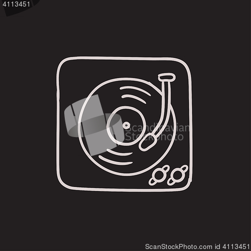 Image of Turntable sketch icon.