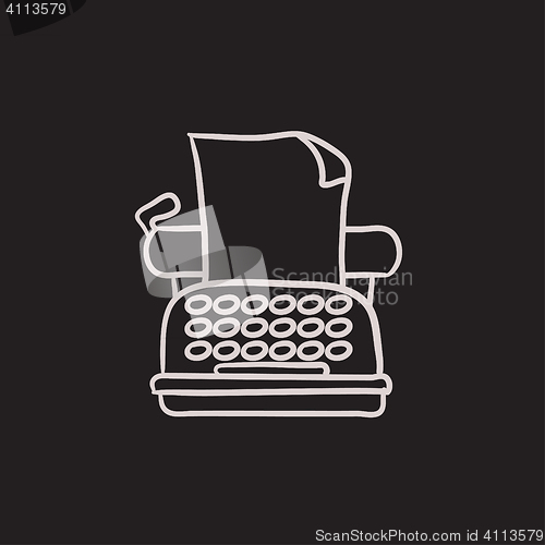 Image of Typewriter sketch icon.