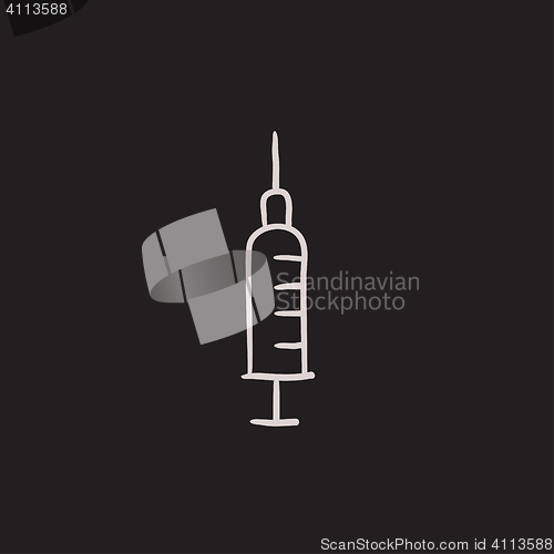 Image of Syringe sketch icon.