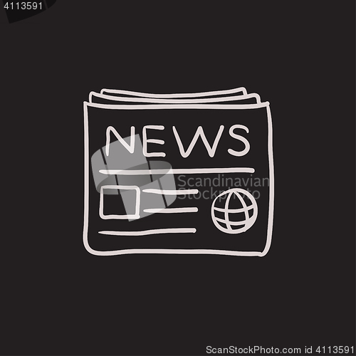 Image of Newspaper sketch icon.