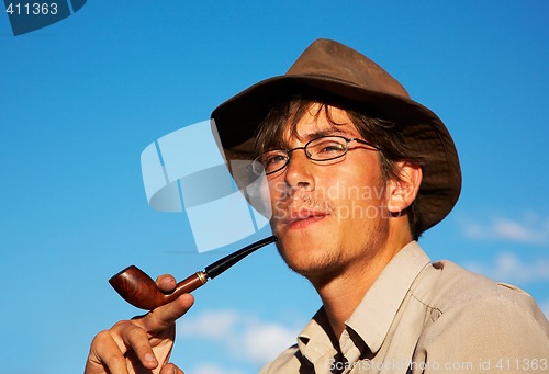 Image of Man with tobacco-pipe