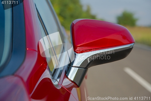 Image of Car mirror closeup