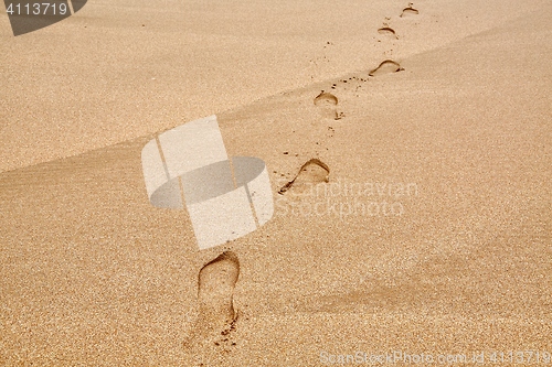 Image of Footsteps in Sand