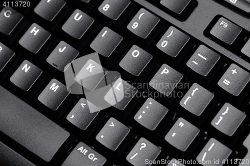 Image of Black Keyboard Detail