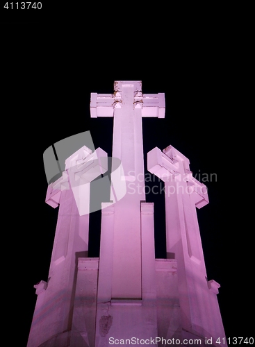 Image of Crosses in the night