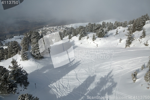 Image of Skiing slopes from the top