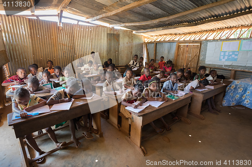 Image of Malagasy school children in classroom