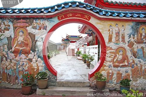 Image of Chinese temple gateway