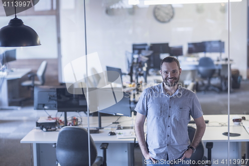 Image of business man at modern  office