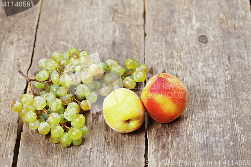 Image of Fruits on wooden table