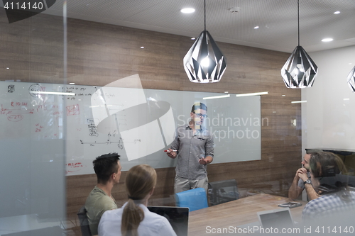 Image of startup business team on meeting