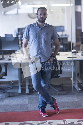 Image of business man at modern  office