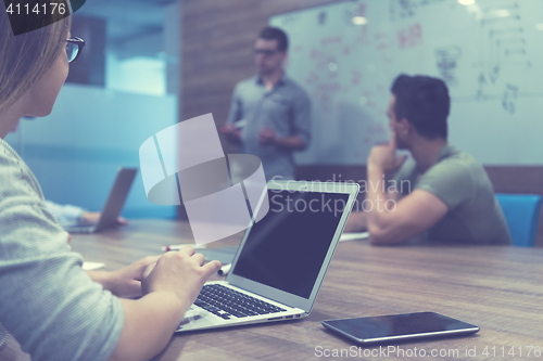 Image of startup business team on meeting